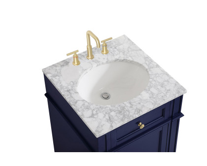 Elegant Single Bathroom Vanity Set - Blue, L 21" (VF12521BL)