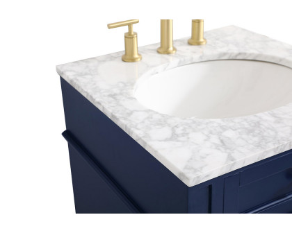 Elegant Single Bathroom Vanity Set - Blue, L 21" (VF12521BL)