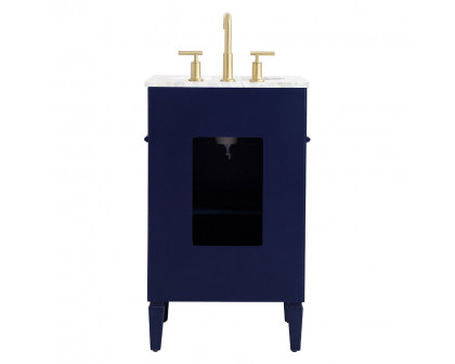 Elegant Single Bathroom Vanity Set - Blue, L 21" (VF12521BL)