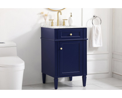 Elegant Single Bathroom Vanity Set - Blue, L 21" (VF12521BL)