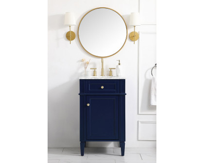 Elegant Single Bathroom Vanity Set - Blue, L 21" (VF12521BL)