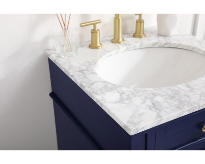 Elegant Single Bathroom Vanity Set - Blue, L 21" (VF12521BL)