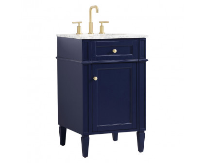 Elegant Single Bathroom Vanity Set - Blue, L 21" (VF12521BL)