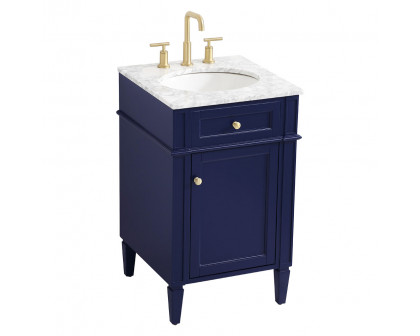 Elegant Single Bathroom Vanity Set - Blue, L 21" (VF12521BL)