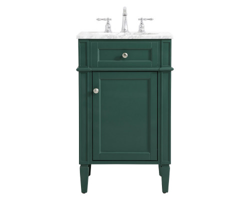 Elegant Single Bathroom Vanity Set - Green, L 21" (VF12521GN)