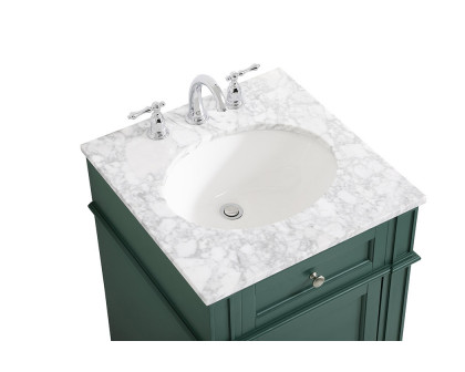 Elegant Single Bathroom Vanity Set - Green, L 21" (VF12521GN)