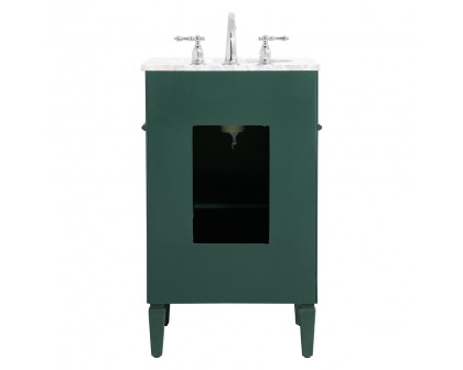 Elegant Single Bathroom Vanity Set - Green, L 21" (VF12521GN)