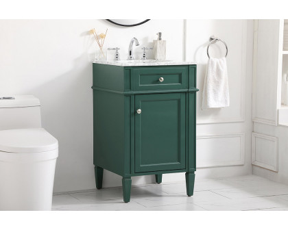 Elegant Single Bathroom Vanity Set - Green, L 21" (VF12521GN)