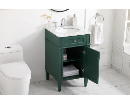 Elegant Single Bathroom Vanity Set - Green, L 21" (VF12521GN)