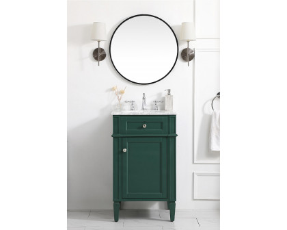 Elegant Single Bathroom Vanity Set - Green, L 21" (VF12521GN)