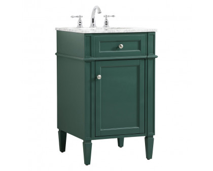 Elegant Single Bathroom Vanity Set - Green, L 21" (VF12521GN)