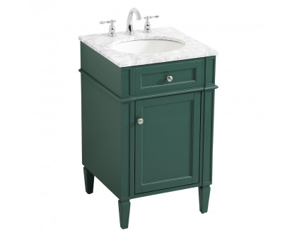 Elegant Single Bathroom Vanity Set - Green, L 21" (VF12521GN)