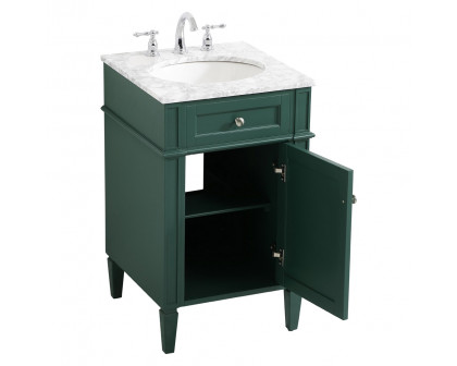 Elegant Single Bathroom Vanity Set - Green, L 21" (VF12521GN)