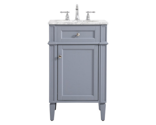 Elegant Single Bathroom Vanity Set - Gray, L 21" (VF12521GR)