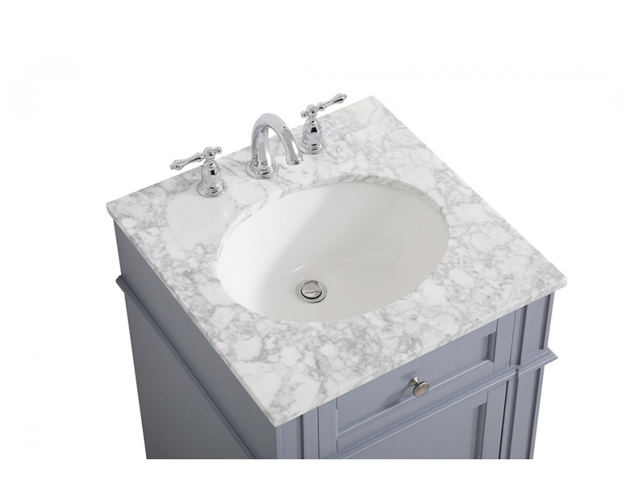 Elegant Single Bathroom Vanity Set - Gray, L 21" (VF12521GR)