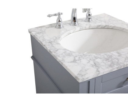 Elegant Single Bathroom Vanity Set - Gray, L 21" (VF12521GR)