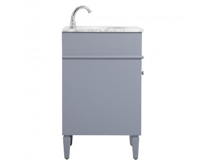 Elegant Single Bathroom Vanity Set - Gray, L 21" (VF12521GR)