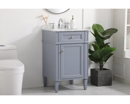 Elegant Single Bathroom Vanity Set - Gray, L 21" (VF12521GR)