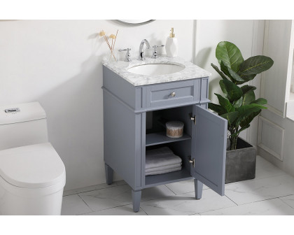 Elegant Single Bathroom Vanity Set - Gray, L 21" (VF12521GR)