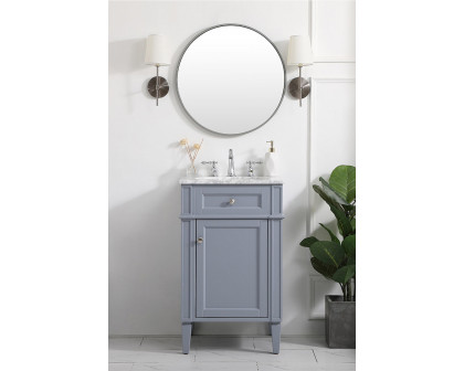 Elegant Single Bathroom Vanity Set - Gray, L 21" (VF12521GR)