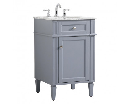 Elegant Single Bathroom Vanity Set - Gray, L 21" (VF12521GR)