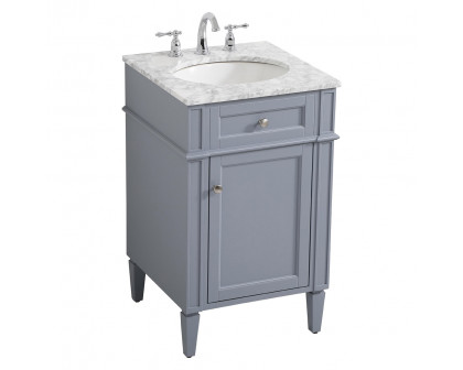 Elegant Single Bathroom Vanity Set - Gray, L 21" (VF12521GR)