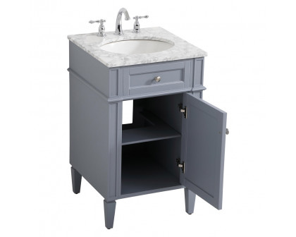 Elegant Single Bathroom Vanity Set - Gray, L 21" (VF12521GR)