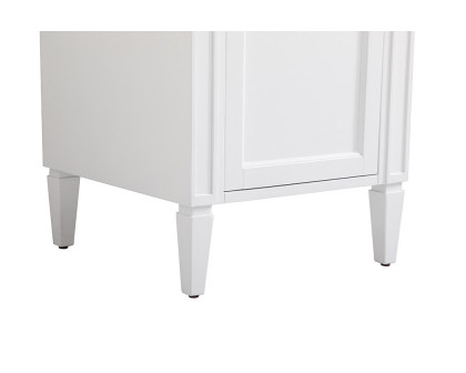 Elegant Single Bathroom Vanity Set - White, L 21" (VF12521WH)