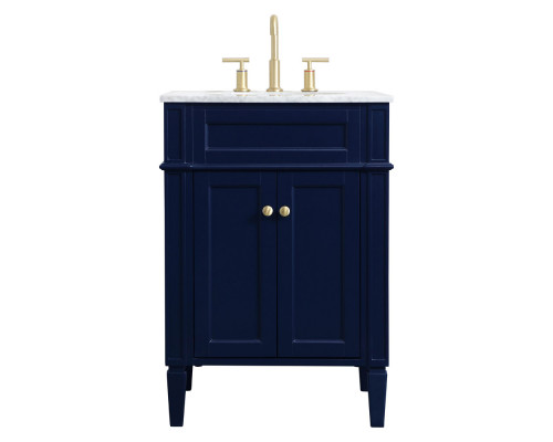 Elegant Single Bathroom Vanity Set - Blue, L 24" (VF12524BL)