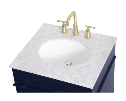 Elegant Single Bathroom Vanity Set - Blue, L 24" (VF12524BL)