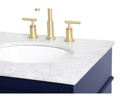 Elegant Single Bathroom Vanity Set - Blue, L 24" (VF12524BL)