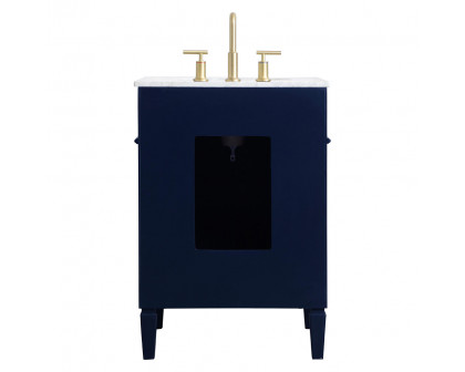 Elegant Single Bathroom Vanity Set - Blue, L 24" (VF12524BL)