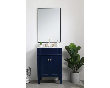 Elegant Single Bathroom Vanity Set - Blue, L 24" (VF12524BL)