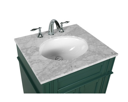 Elegant Single Bathroom Vanity Set - Green, L 24" (VF12524GN)