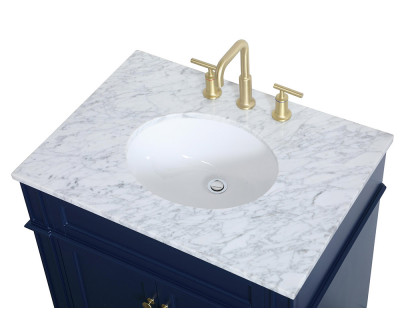 Elegant Single Bathroom Vanity Set - Blue, L 30" (VF12530BL)