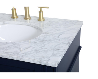 Elegant Single Bathroom Vanity Set - Blue, L 30" (VF12530BL)