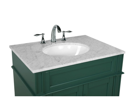 Elegant Single Bathroom Vanity Set - Green, L 30" (VF12530GN)