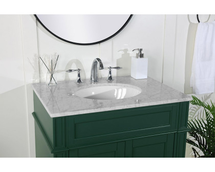 Elegant Single Bathroom Vanity Set - Green, L 30" (VF12530GN)