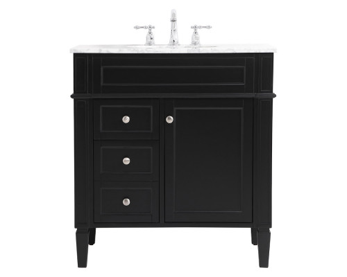 Elegant 32" Single Bathroom Vanity Set - Black (VF12532BK)