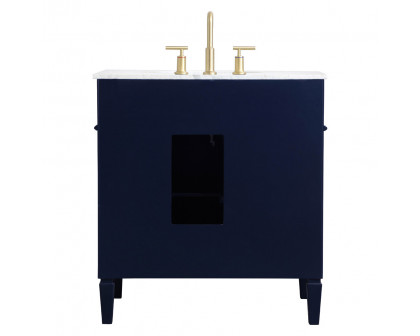 Elegant 32" Single Bathroom Vanity Set - Blue (VF12532BL)