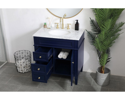 Elegant 32" Single Bathroom Vanity Set - Blue (VF12532BL)