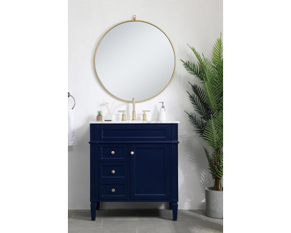 Elegant 32" Single Bathroom Vanity Set - Blue (VF12532BL)