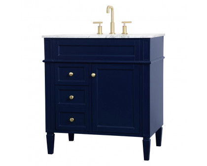 Elegant 32" Single Bathroom Vanity Set - Blue (VF12532BL)