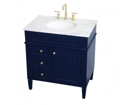 Elegant 32" Single Bathroom Vanity Set - Blue (VF12532BL)