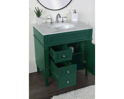 Elegant 32" Single Bathroom Vanity Set - Green (VF12532GN)