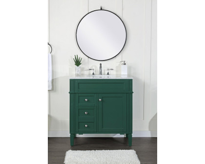 Elegant 32" Single Bathroom Vanity Set - Green (VF12532GN)