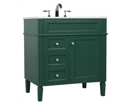 Elegant 32" Single Bathroom Vanity Set - Green (VF12532GN)