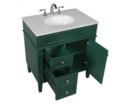 Elegant 32" Single Bathroom Vanity Set - Green (VF12532GN)