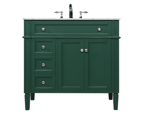 Elegant Single Bathroom Vanity Set - Green, L 36" (VF12536GN)