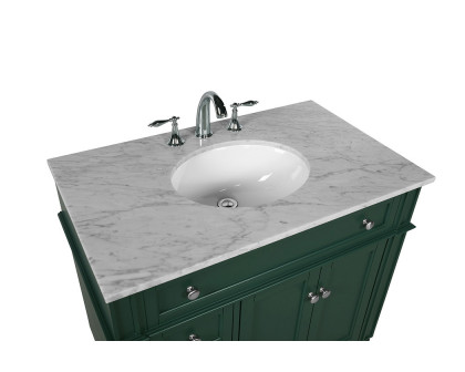 Elegant Single Bathroom Vanity Set - Green, L 36" (VF12536GN)